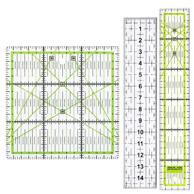 1/2pcs 15cm Quilting Patchwork Ruler Fabric Cloth Cutting Ruler Acrylic Sewing  Rulers DIY Knitting Crafts